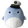 imageSquishmallows 8Inch Samir Blue Whale with Sailor Hat  Little Ultrasoft Official Kelly Toy PlushBlue Whale