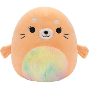 imageSquishmallows 8Inch Samir Blue Whale with Sailor Hat  Little Ultrasoft Official Kelly Toy PlushPeach Seal