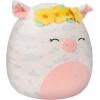 imageSquishmallows Original 16Inch Meghan Cream Fruit Bat with Fuzzy Peach Belly  Official Jazwares Large PlushSpotted Pig W Flower Crown