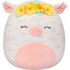 imageSquishmallows Original 16Inch Meghan Cream Fruit Bat with Fuzzy Peach Belly  Official Jazwares Large PlushSpotted Pig W Flower Crown