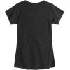 imageHYBRID APPAREL Squishmallows  Mooody Cow Grid  Girls Fitted Short Sleeve Graphic TShirtHeather Black