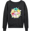 imageHYBRID APPAREL Squishmallows  Rainbow Circle Group  Womens French Terry Pullover SweatshirtHeather Charcoal