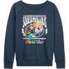 imageHYBRID APPAREL Squishmallows  World Tour  Womens French Terry Pullover SweatshirtHeather Indigo