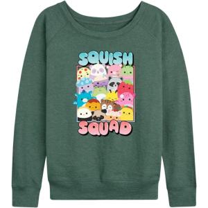 imageHYBRID APPAREL Squishmallows  Squish Squad  Womens French Terry Pullover SweatshirtHeather Juniper