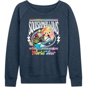 imageHYBRID APPAREL Squishmallows  World Tour  Womens French Terry Pullover SweatshirtHeather Indigo