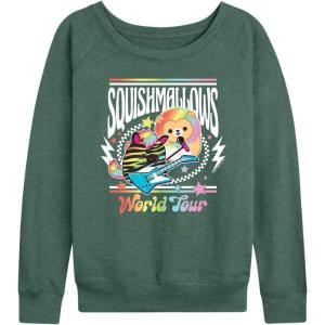 imageHYBRID APPAREL Squishmallows  World Tour  Womens French Terry Pullover SweatshirtHeather Juniper