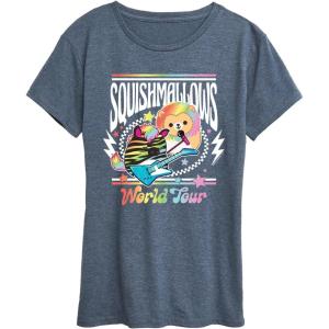 imageHYBRID APPAREL Squishmallows  World Tour  Womens Short Sleeve Graphic TShirtHeather Blue