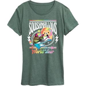 imageHYBRID APPAREL Squishmallows  World Tour  Womens Short Sleeve Graphic TShirtHeather Juniper