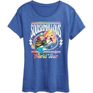 imageHYBRID APPAREL Squishmallows  World Tour  Womens Short Sleeve Graphic TShirtHeather Royal Blue