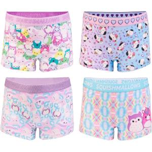 imageSquishmallows Girls Underwear Panties and Shorts with Cam The Calico Lola ampamp More in Sizes 4 6 8 ampamp 104pack Athletic Squishmallows