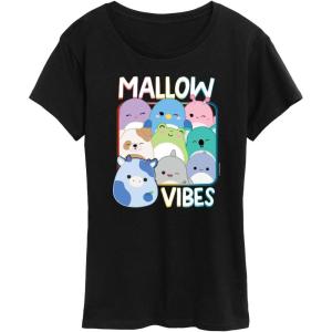 imageSquishmallows  Mallow Vibes  Womens Short Sleeve Graphic TShirtBlack