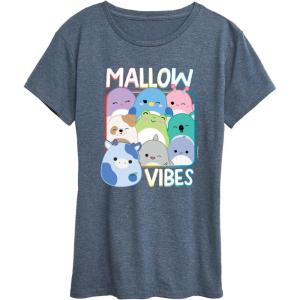 imageSquishmallows  Mallow Vibes  Womens Short Sleeve Graphic TShirtHeather Blue