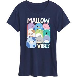 imageSquishmallows  Mallow Vibes  Womens Short Sleeve Graphic TShirtNavy