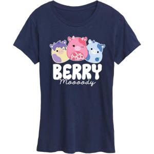 imageHYBRID APPAREL Squishmallows  Berry Moooody  Women Womens Short Sleeve Graphic TShirtNavy