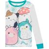 imageSquishmallows 4 Piece Pajama Set  Girls PJ Set with Long Sleeve Shirt ampamp Pants  Pink Sleepwear Set  Official LicensePinkaqua