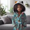 imageSquishmallows Girls Fleece Kids Hooded Robe  Super Soft Plush Kids Spa Bathrobe with Pockets Sizes 612  Official ProductBlue