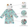 imageSquishmallows Girls Fleece Kids Hooded Robe  Super Soft Plush Kids Spa Bathrobe with Pockets Sizes 612  Official ProductBlue