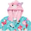 imageSquishmallows Girls Fleece Kids Hooded Robe  Super Soft Plush Kids Spa Bathrobe with Pockets Sizes 612  Official ProductBlue Pink