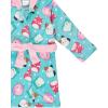 imageSquishmallows Girls Fleece Kids Hooded Robe  Super Soft Plush Kids Spa Bathrobe with Pockets Sizes 612  Official ProductBlue Pink