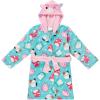 imageSquishmallows Girls Fleece Kids Hooded Robe  Super Soft Plush Kids Spa Bathrobe with Pockets Sizes 612  Official ProductBlue Pink