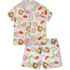 imageSquishmallows Girls Pajama Set  2 Piece Cozy Girls Pjs with Button Down Short Sleeve ampamp Shorts For Kids  Official ProductPurple
