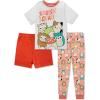 imageSquishmallows Girls Pajama Set  3 Piece Pants TShirt ampamp Shorts  Cotton Sleepwear PJ Set for Kids  Official LicenseCoral