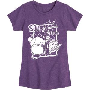 imageHYBRID APPAREL Squishmallows  Concert  Girls Fitted Short Sleeve Graphic TShirtHeather Purple
