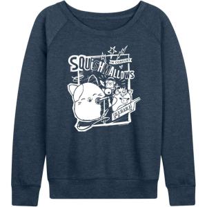 imageHYBRID APPAREL Squishmallows  Concert  Womens French Terry Pullover SweatshirtHeather Indigo