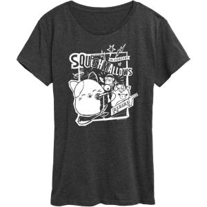 imageHYBRID APPAREL Squishmallows  Concert  Womens Short Sleeve Graphic TShirtHeather Charcoal