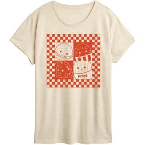 imageHYBRID APPAREL Squishmallows  Fast Food Grid  Womens Short Sleeve Graphic TShirtBirch