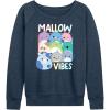 imageHYBRID APPAREL Squishmallows  Mallow Vibes  Womens French Terry Pullover SweatshirtHeather Indigo