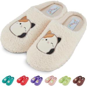 imageSquishmallows Kids Slippers and Womens Slippers Gifts for Women Extra Cozy Fuzzy House Slippers Slip OnOffwhite