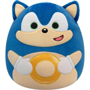imageSquishmallows Original 14in Sonic The Hedgehog Knuckles Holding Blue Emerald Plush LargeSonic  Gold Rings