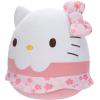 imageSquishmallows Original Sanrio 14Inch 50th Anniversary Pink Embossed Hello Kitty  Official Jazwares Plush LargeFloral Dress Hello Kitty