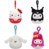 imageSquishmallows Original Sanrio 35Inch Cinnamoroll Hello Kitty Kuromi  My Melody 4Pack  Official Jazwares Plush Clips