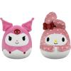imageSquishmallows Original Sanrio 8in Kuromi  8in My Melody  Official Jazwares Valentine Plush 2PackKuromi and My Melody