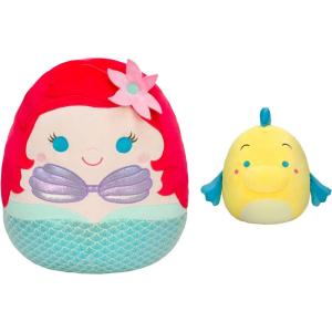 imageSquishmallows Original Disney 10Inch Ariel and 4Inch Flounder 2Pack Plush  Ultrasoft Official Jazwares Plush