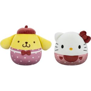 imageSquishmallows Original Sanrio 8in Kuromi  8in My Melody  Official Jazwares Valentine Plush 2PackHello Kitty and Pompompurin