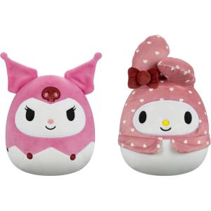 imageSquishmallows Original Sanrio 8in Kuromi  8in My Melody  Official Jazwares Valentine Plush 2PackKuromi and My Melody