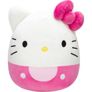 imageSquishmallows Sanrio 14Inch Hello Kitty Wearing Gingham Skirt Plush  Large Ultrasoft Official Kelly Toy PlushPink Bow Hello Kitty