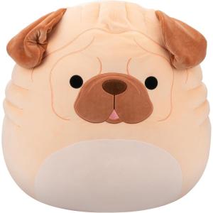imageSquishmallows Original 24Inch Charles Pickle with Mustache  Official Jazwares Plush JumboBrown Shar Pei Dog