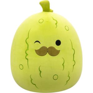 imageSquishmallows Original 24Inch Charles Pickle with Mustache  Official Jazwares Plush JumboPickle With Mustache