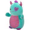 imageSquishmallows HugMees Original 14Inch Leon Teal Monster with Purple Heart Eye Patch  Ultrasoft Official Jazwares Large PlushTeal Monster