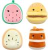 imageSquishmallows Original 5Inch Food 4Pack  Kachina Kiwi Rayen Pancakes Visconti Lemon Macaron Wanda Watermelon  Official Jazwares Plush Little