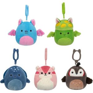 imageSquishmallows Original Clip 5Pack  Boyle Fruit Bat Dianalee Chipmunk Theodore Roadrunner Earling Mushroom Bat Truman TurtleStyle 3