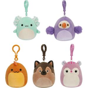 imageSquishmallows Original Clip 5Pack  Boyle Fruit Bat Dianalee Chipmunk Theodore Roadrunner Earling Mushroom Bat Truman TurtleStyle 5