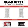 imageFranco Collectibles Squishmallows Bedding Super Soft Microfiber Sheet Set Twin XL College Dorm Essentials Officially Licensed ProductHello Kitty Polka Dots