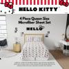 imageFranco Collectibles Squishmallows Bedding Super Soft Microfiber Sheet Set Twin XL College Dorm Essentials Officially Licensed ProductHello Kitty Polka  Bow of the Day