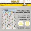 imageFranco Collectibles Squishmallows Bedding Super Soft Microfiber Sheet Set Twin XL College Dorm Essentials Officially Licensed ProductPeanuts  Fun Times