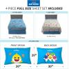 imageFranco Squishmallows Bedding Super Soft Microfiber Sheet Set4 pcs FullBaby Shark